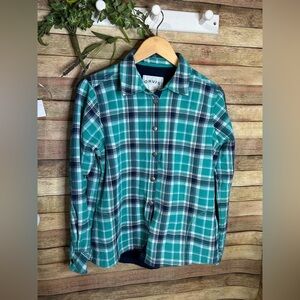 ORVIS Fleece Lined Plaid Flannel Women’s Size Medium
